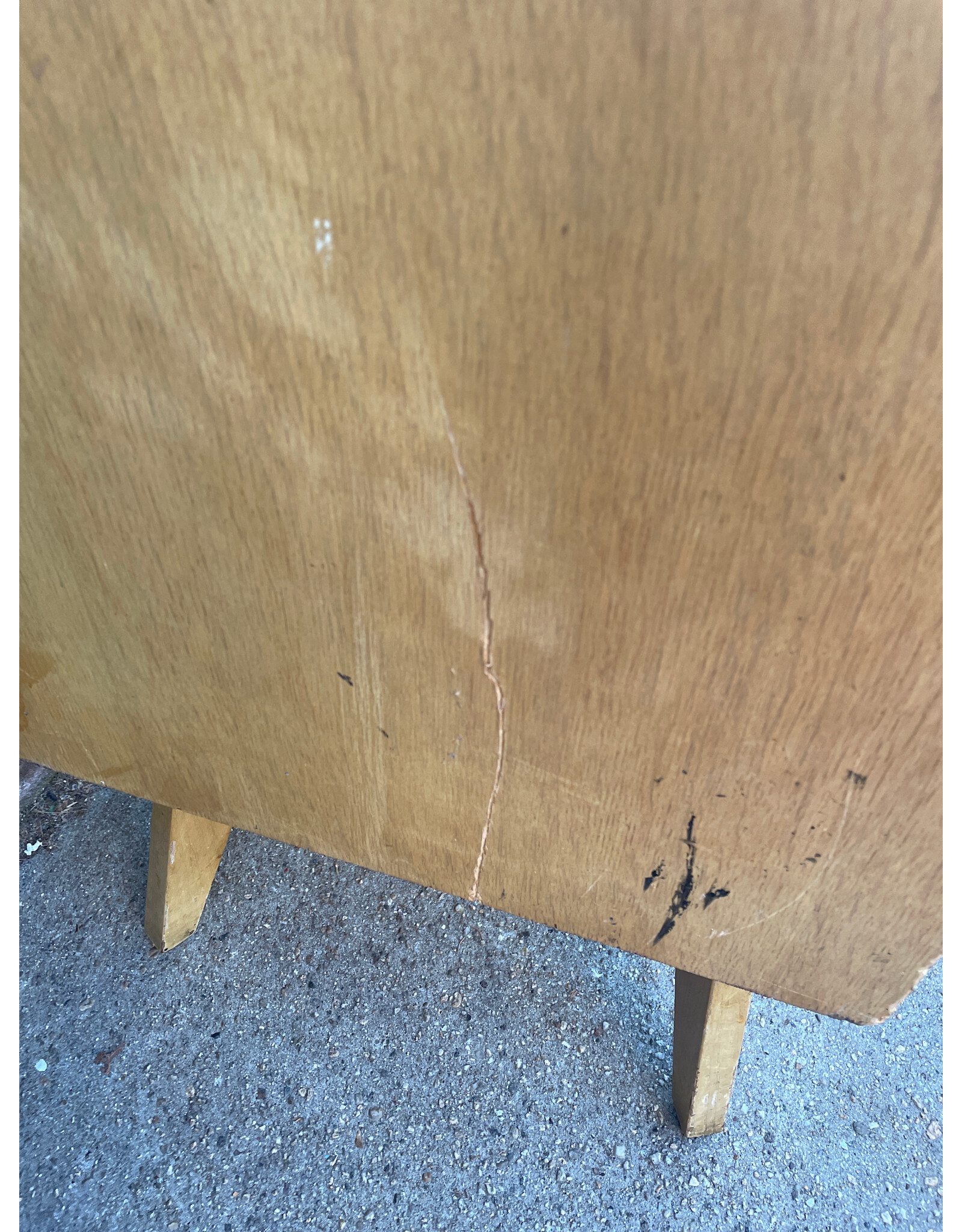 Birch Wood Mid Century Desk