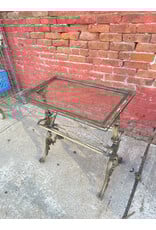 Two level Galloway Rectangle End Table with Glass Top