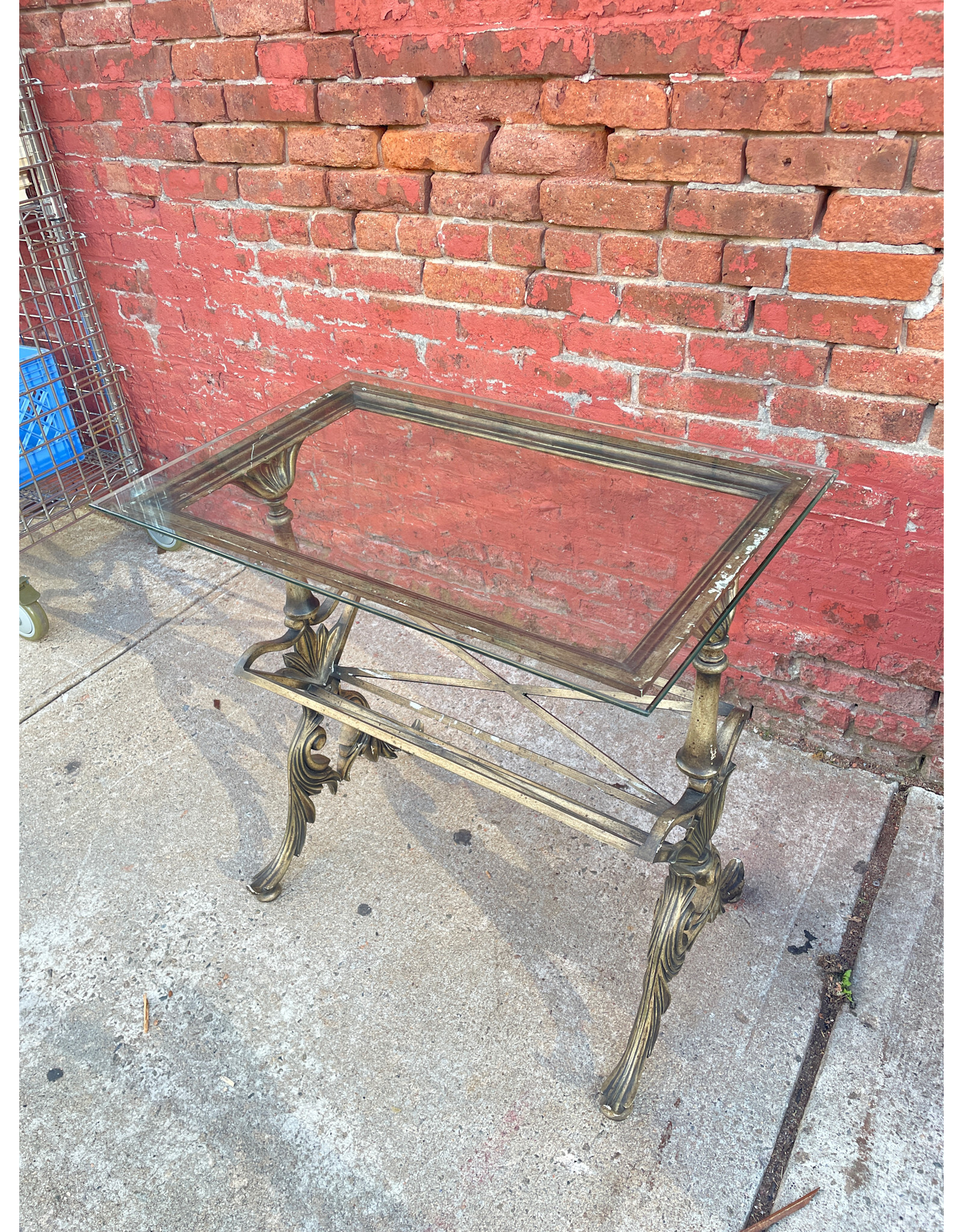 Two level Galloway Rectangle End Table with Glass Top