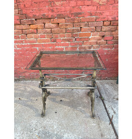 Two level Galloway Rectangle End Table with Glass Top