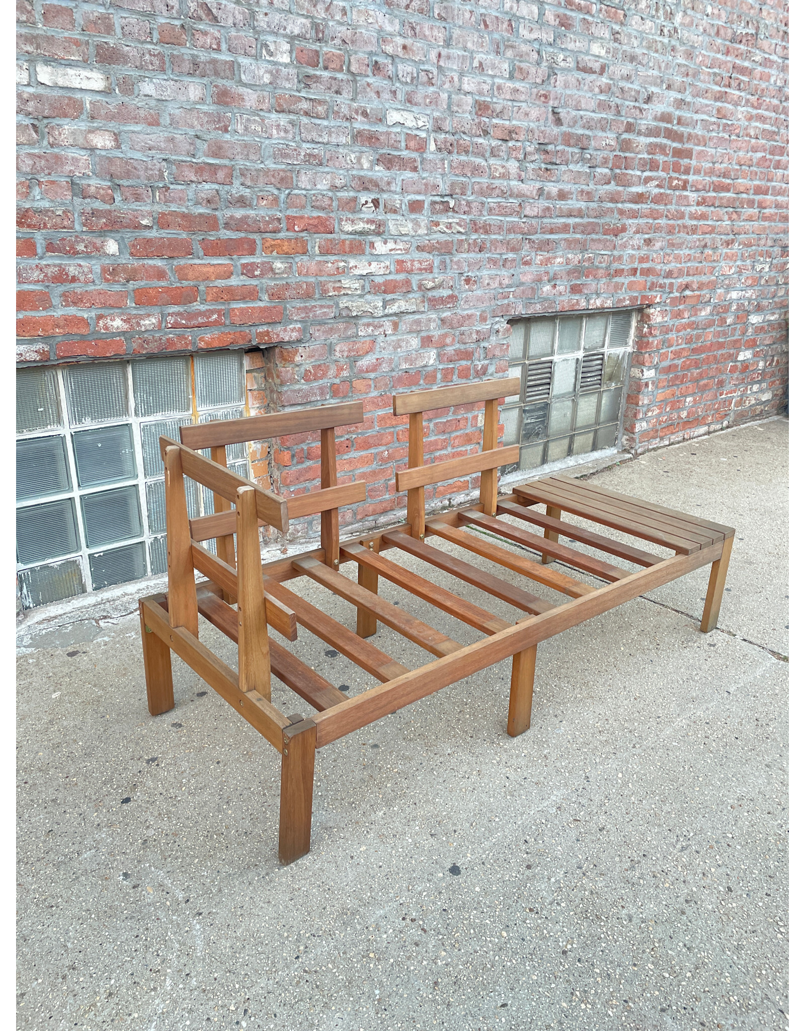 Outdoor 2 Seater Wooden Couch
