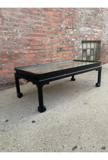 Late Art Deco Silver and Gold Leaf Coffee Table Attributed to Maison Jansen