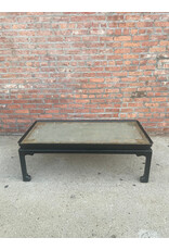 Late Art Deco Silver and Gold Leaf Coffee Table Attributed to Maison Jansen