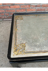 Late Art Deco Silver and Gold Leaf Coffee Table Attributed to Maison Jansen