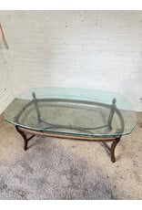 Oval Glass Top Coffee Table