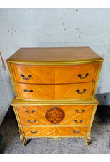 Art Deco 5-Drawer Chest of Drawers in Goldish Yellow