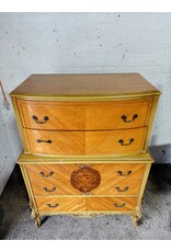 Art Deco 5-Drawer Chest of Drawers in Goldish Yellow