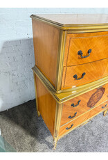 Art Deco 5-Drawer Chest of Drawers in Goldish Yellow