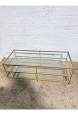 Three Tier Gold Frame 48" Coffee Table