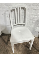 Emeco 111 Navy Chair in White