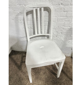 Emeco 111 Navy Chair in White
