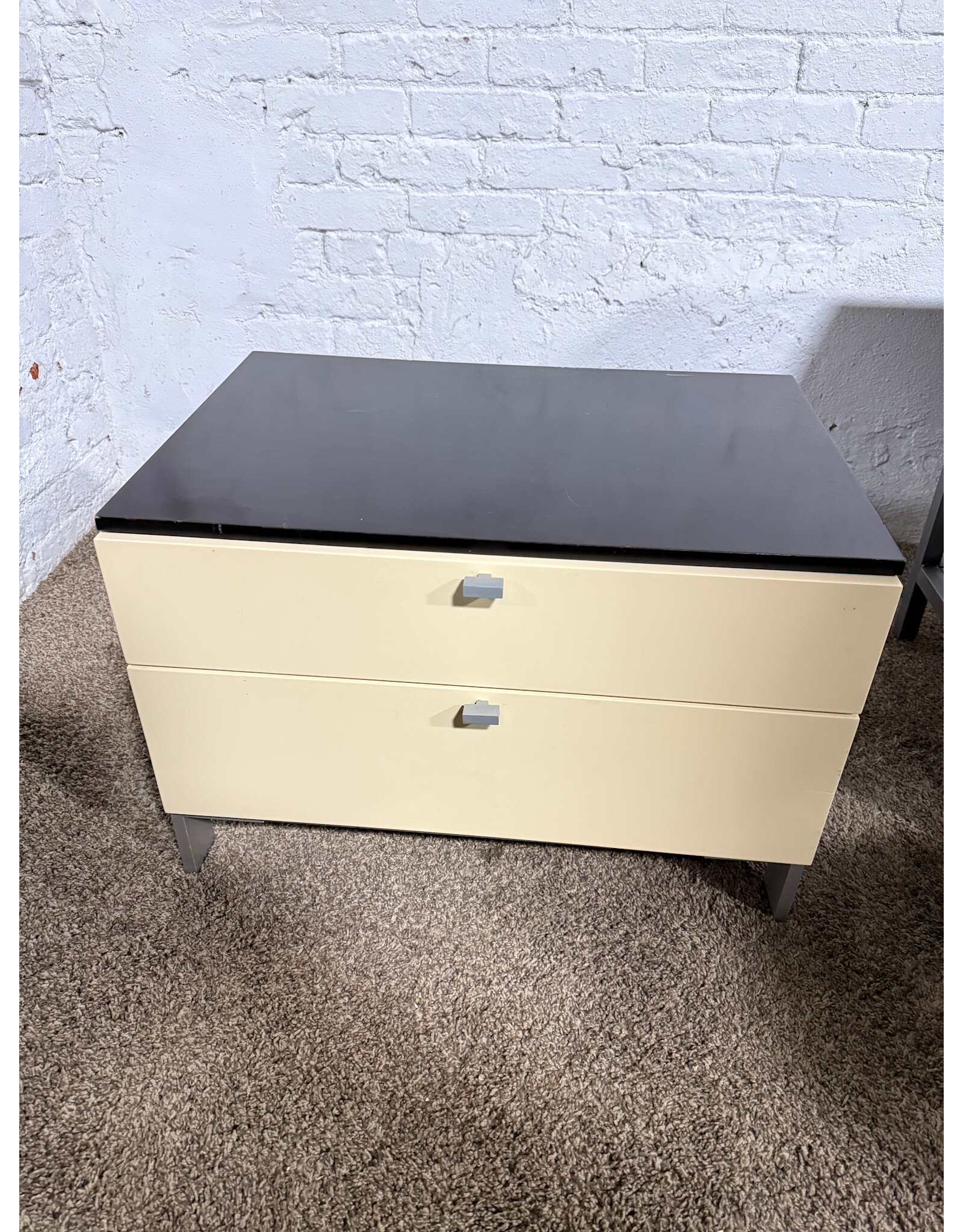 Mid-Century Modern Nightstand with Dark top