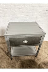 1 Drawer Grey Nightstand