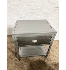 1 Drawer Grey Nightstand