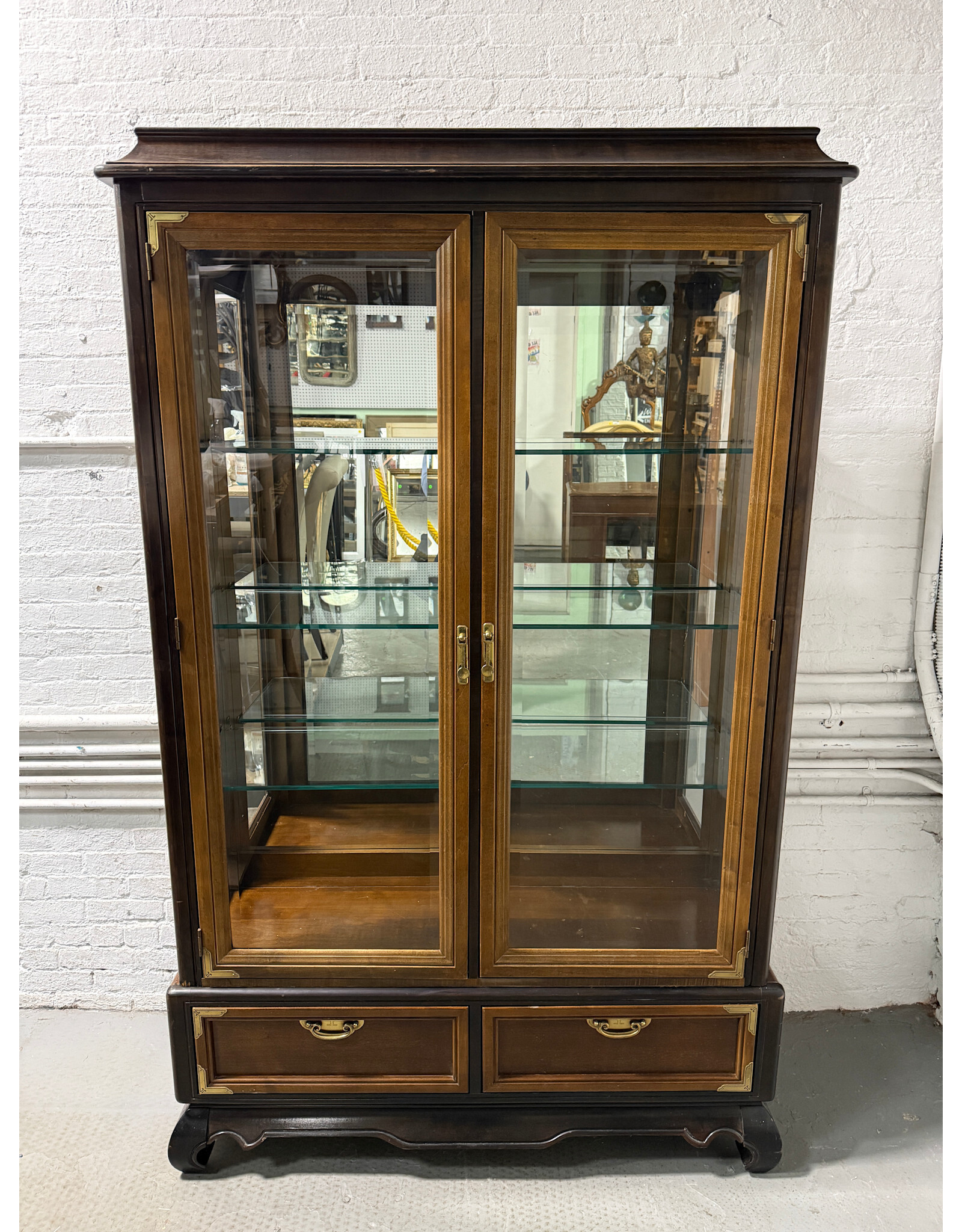 Ming Dynasty Curio Display Storage Cabinet by Broyhill Premier