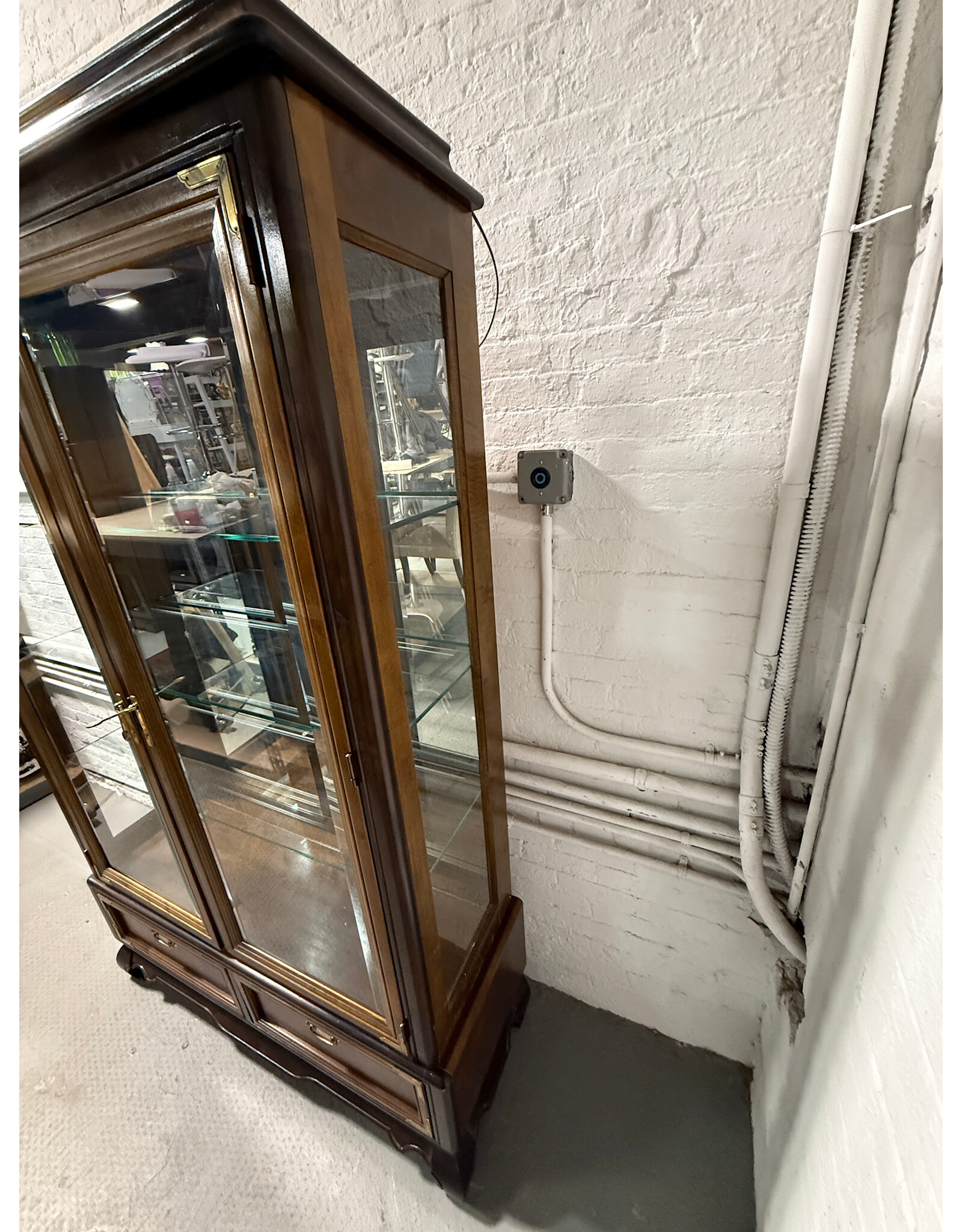 Ming Dynasty Curio Display Storage Cabinet by Broyhill Premier