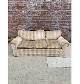 Beige Stripped 3-Seater Sofa