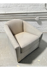 Tara Modern Swivel Grey Tube Lounge Chair