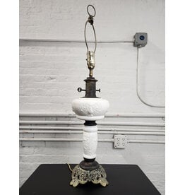 Vintage Milk Glass Table Lamp