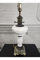 Vintage Milk Glass Table Lamp
