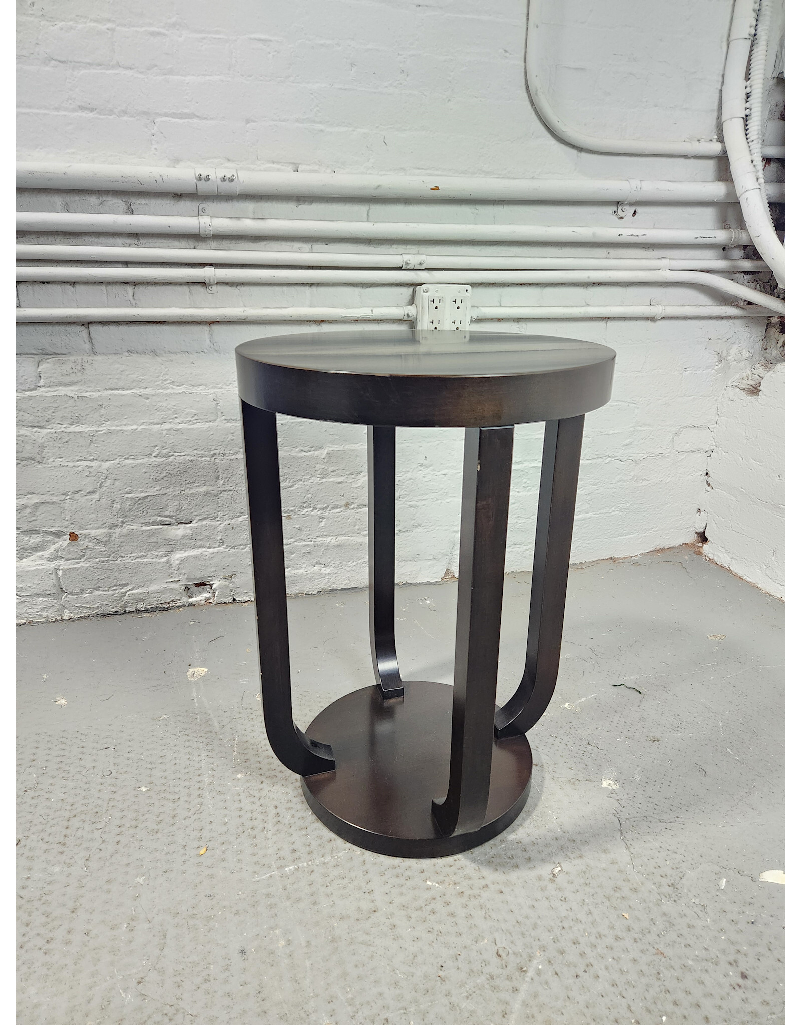 Round Wooden Side Table