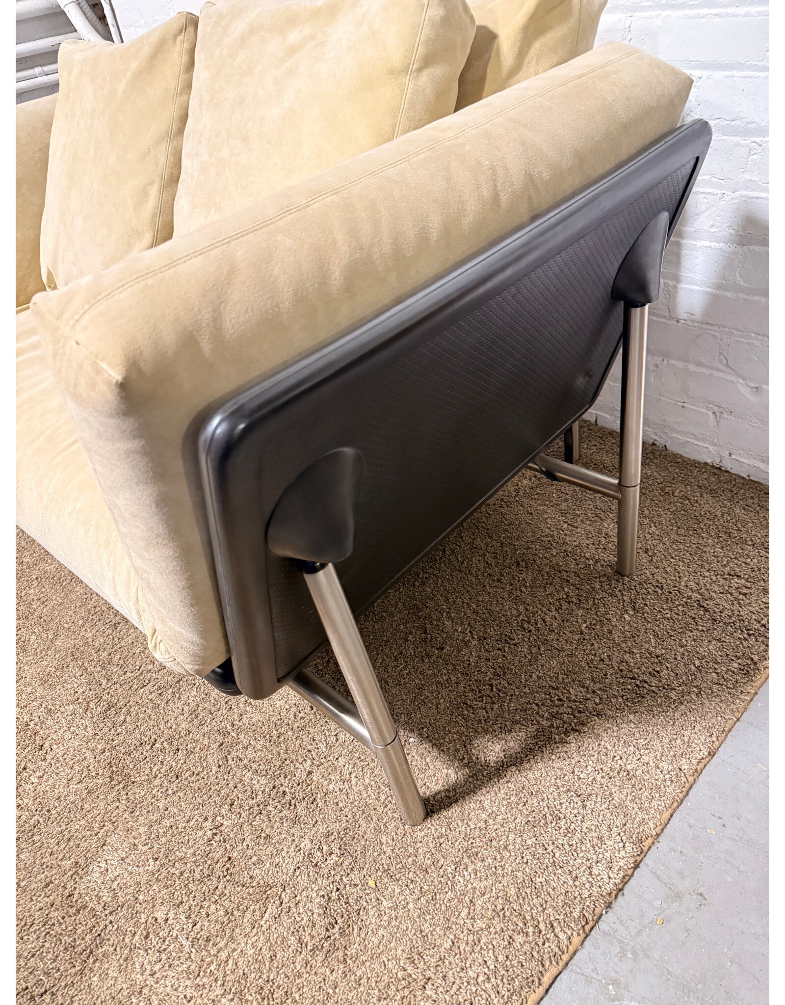 Dema Rataplan Sofa in Tan Suede