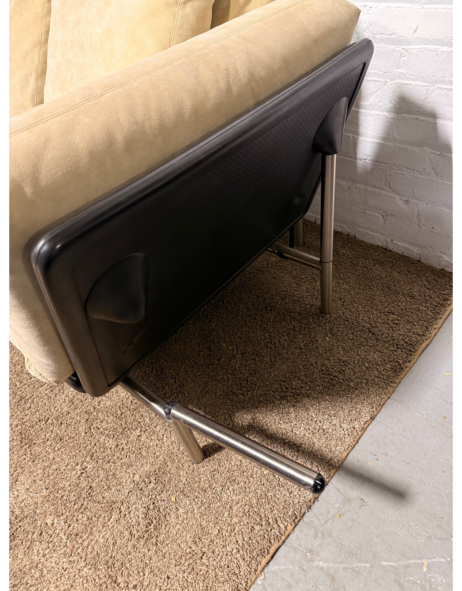 Dema Rataplan Sofa in Tan Suede