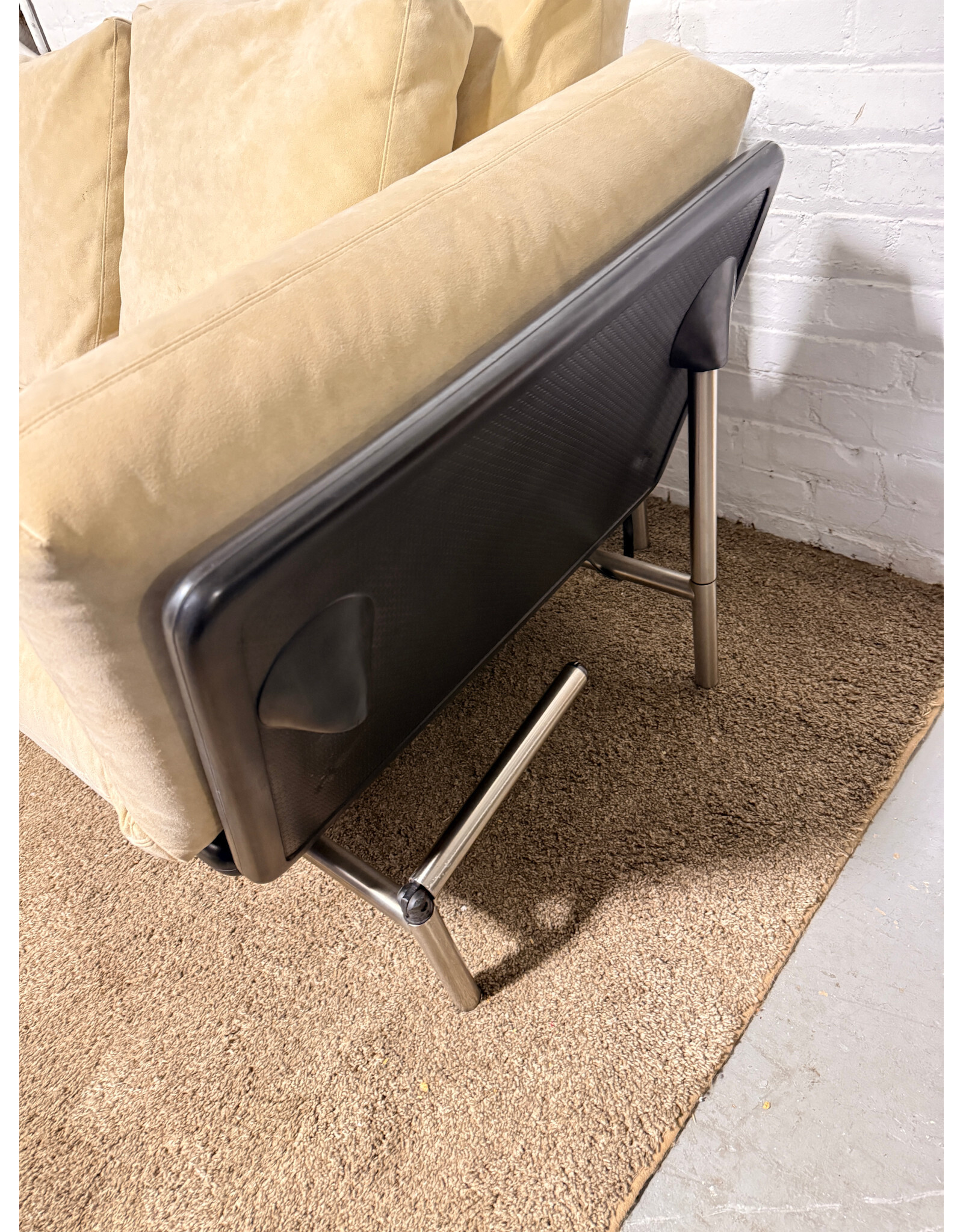 Dema Rataplan Sofa in Tan Suede