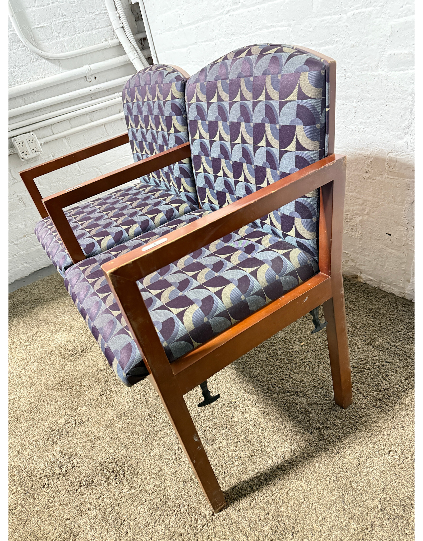 Reception Lounge 2-Seat Loveseat Chair