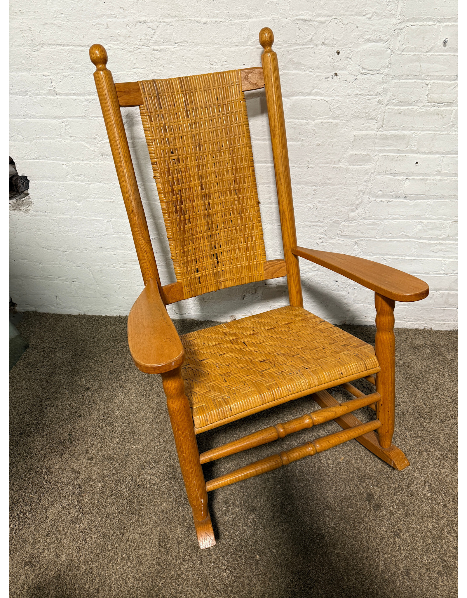 Cane Back & Bottom Rocking Chair
