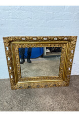 Antique Ornate Gold Gilt Wood Hanging Mirror