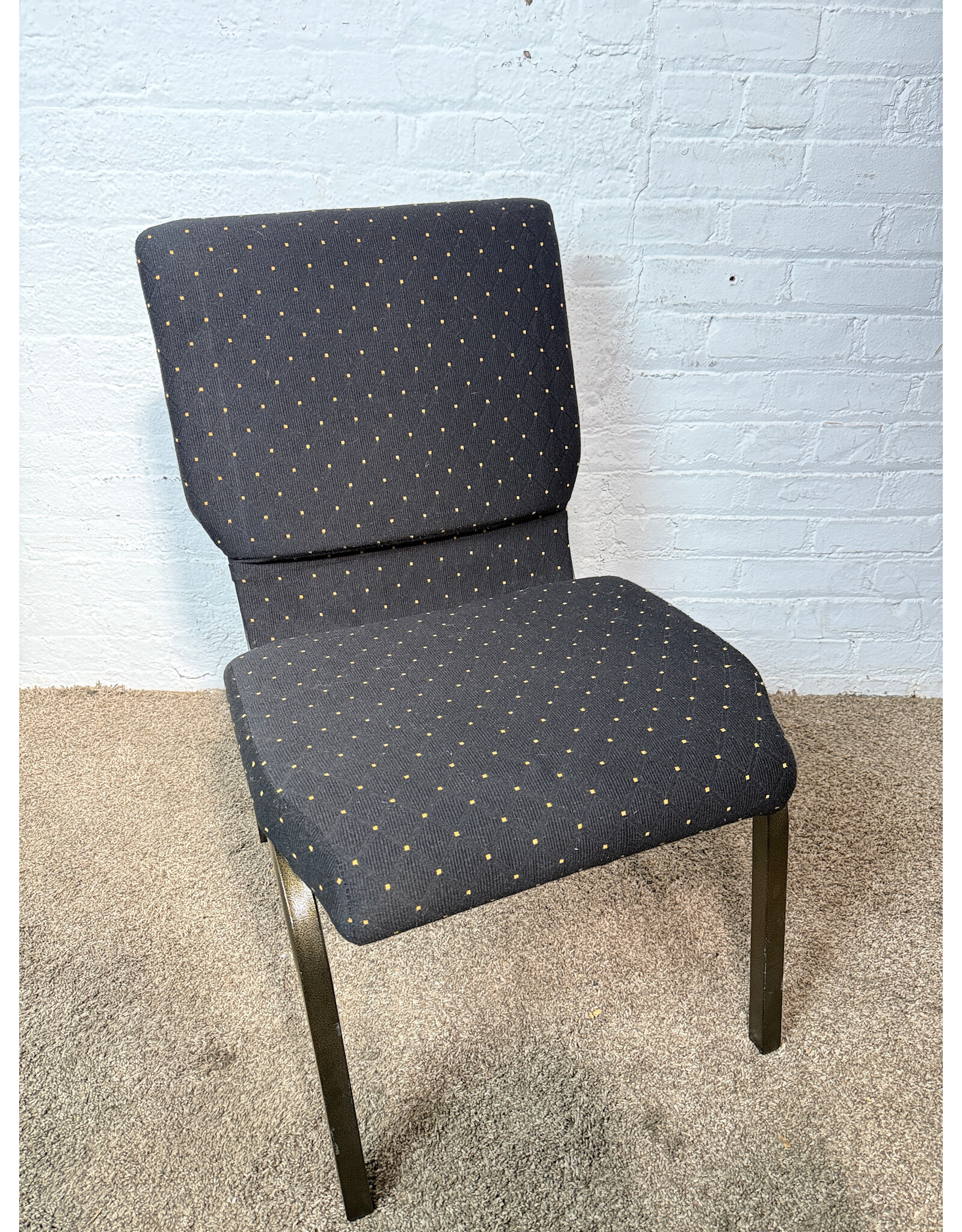 Black Dot Fabric Congregation Chair
