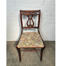 Duncan Phyfe Style Harp Back Dining Chair
