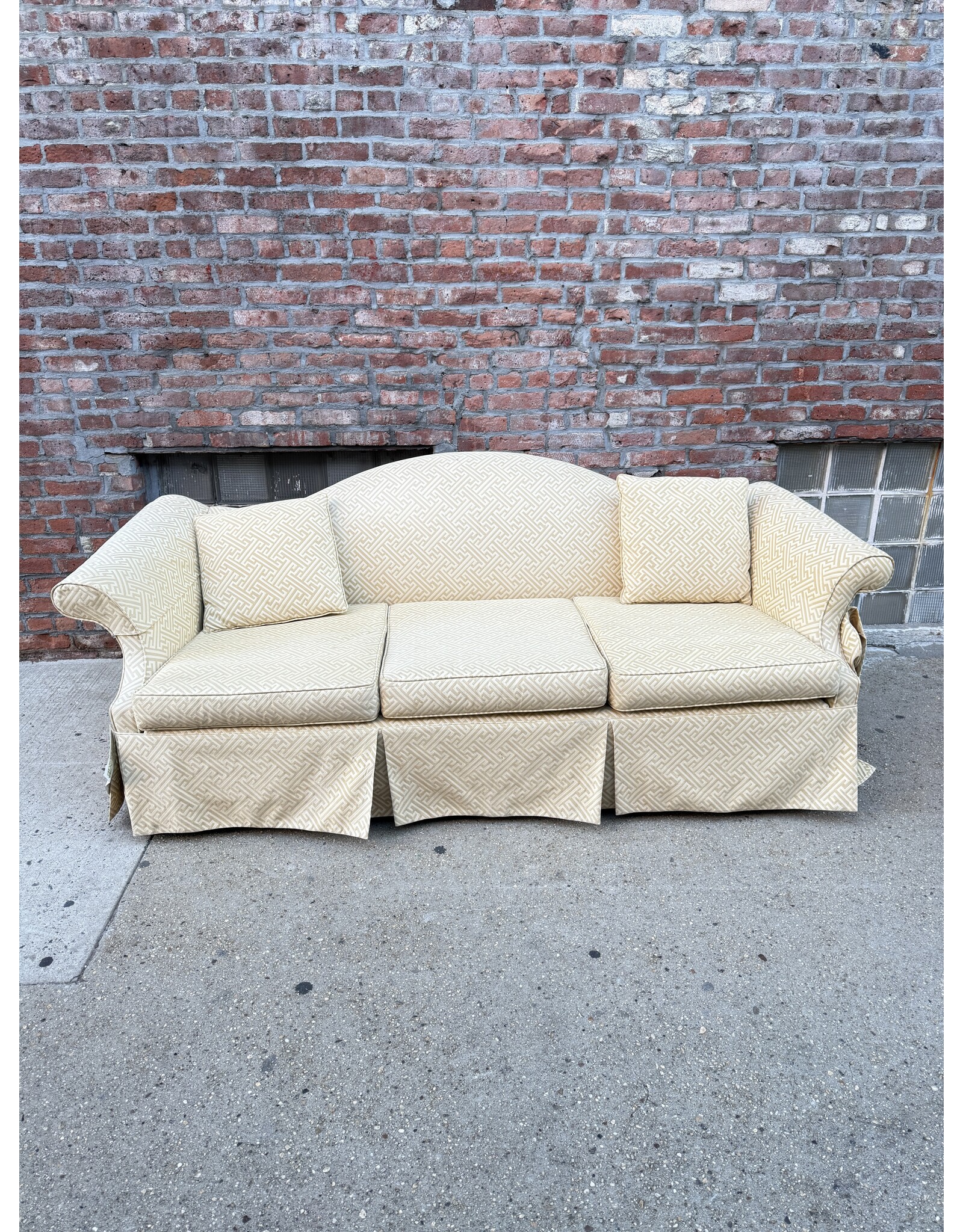 Farm Camel Back Upholstered Sofa