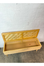 Ikea Tolkning Bench with Storage in Rattan
