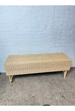Ikea Tolkning Bench with Storage in Rattan