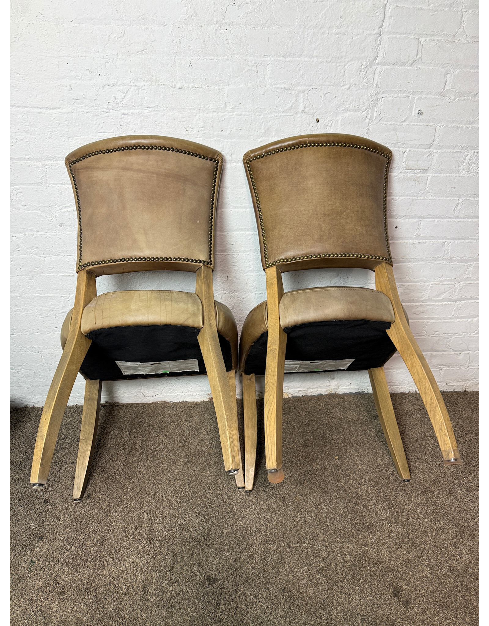 Restoration Hardware Restoration Hardware Chocolate Leather Dining Chair