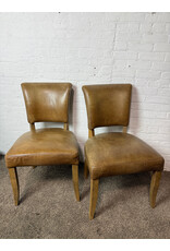 Restoration Hardware Restoration Hardware Chocolate Leather Dining Chair
