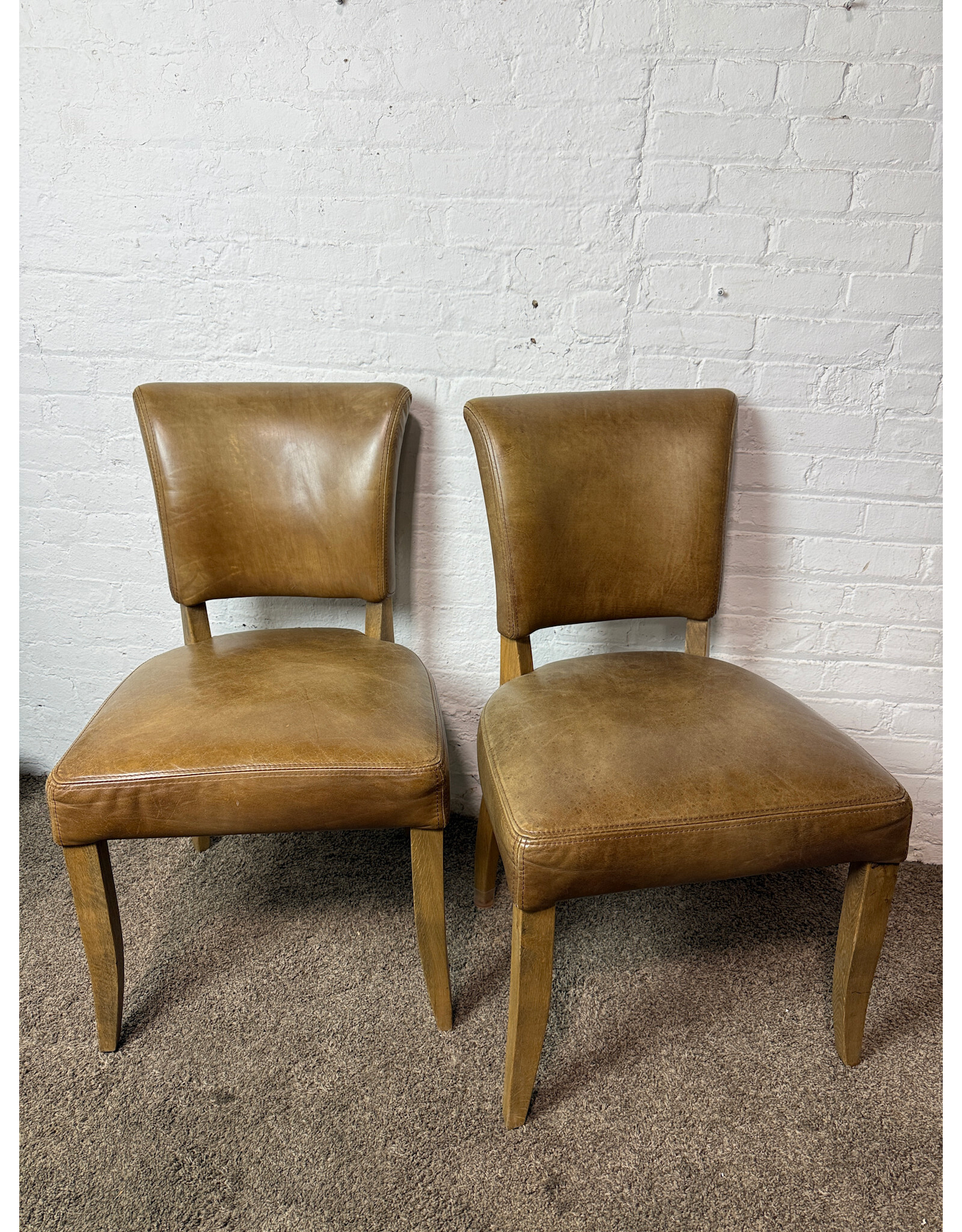 Restoration Hardware Restoration Hardware Chocolate Leather Dining Chair