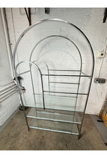Chrome & Glass Arch Etagere