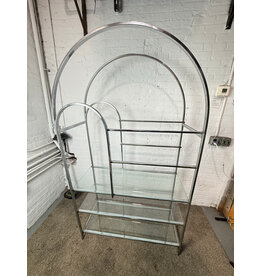 Chrome & Glass Arch Etagere