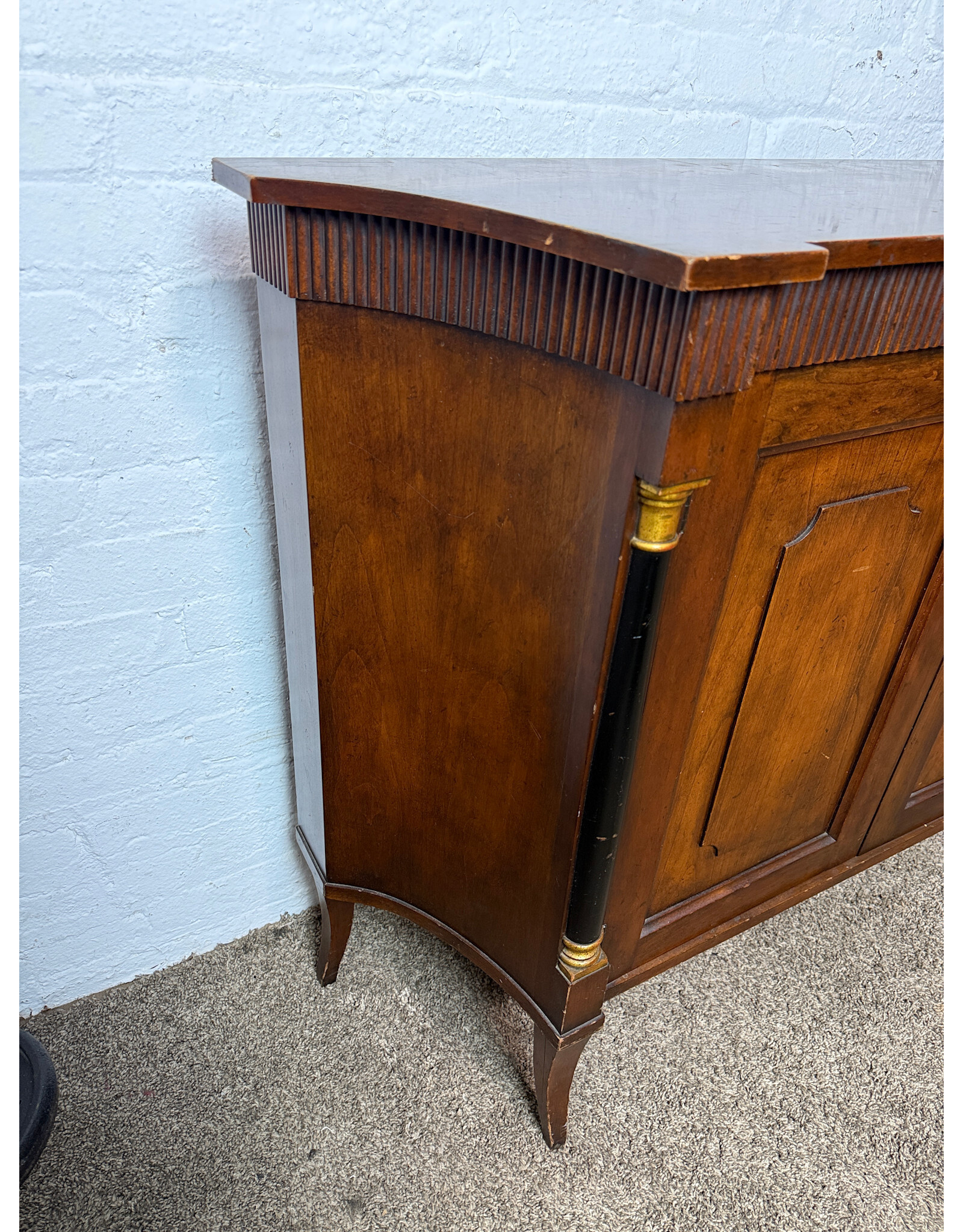 Baker Neoclassical Cherry Wood Commodes/Server