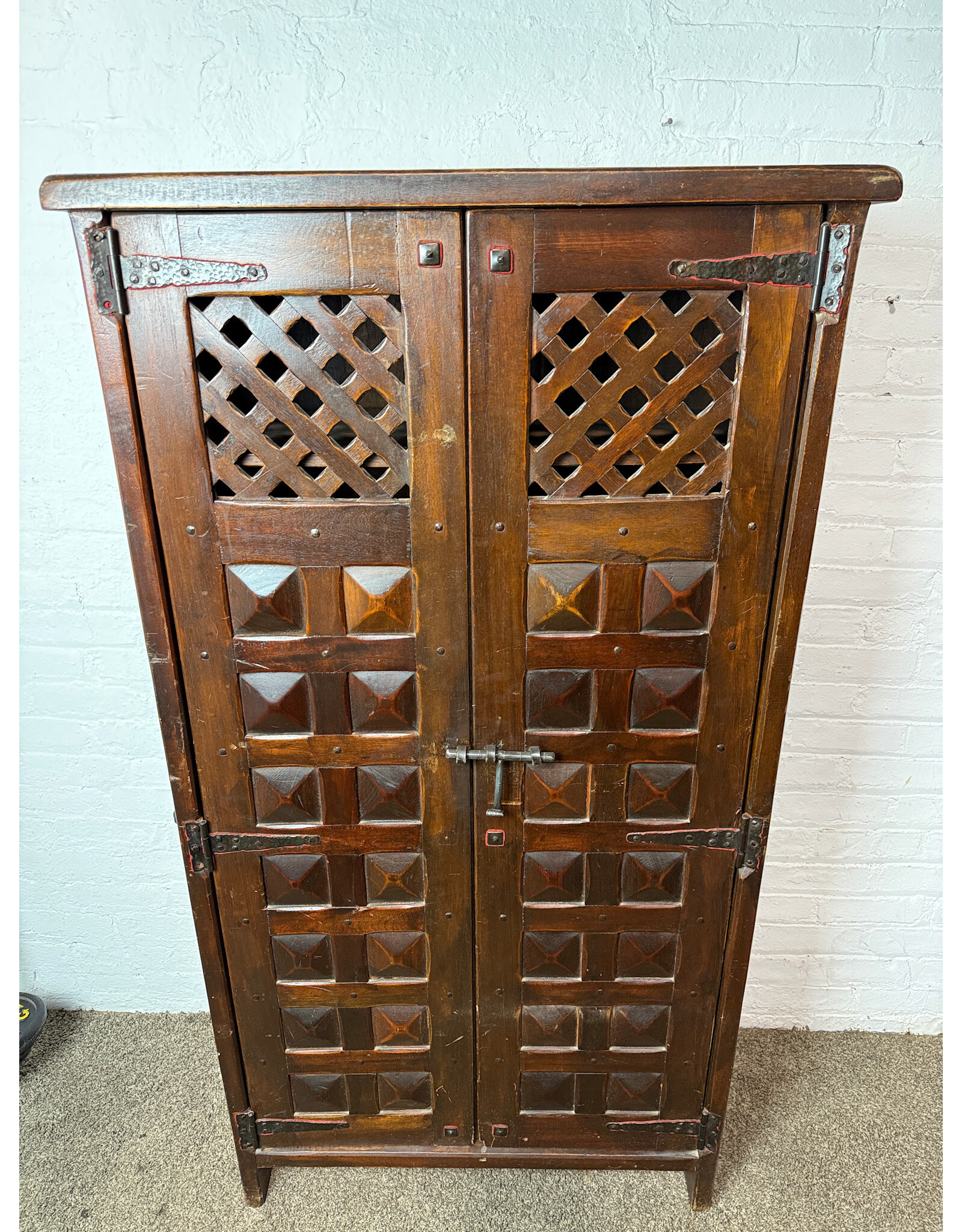 Spanish Style Solid Wood Armoire Cabinet