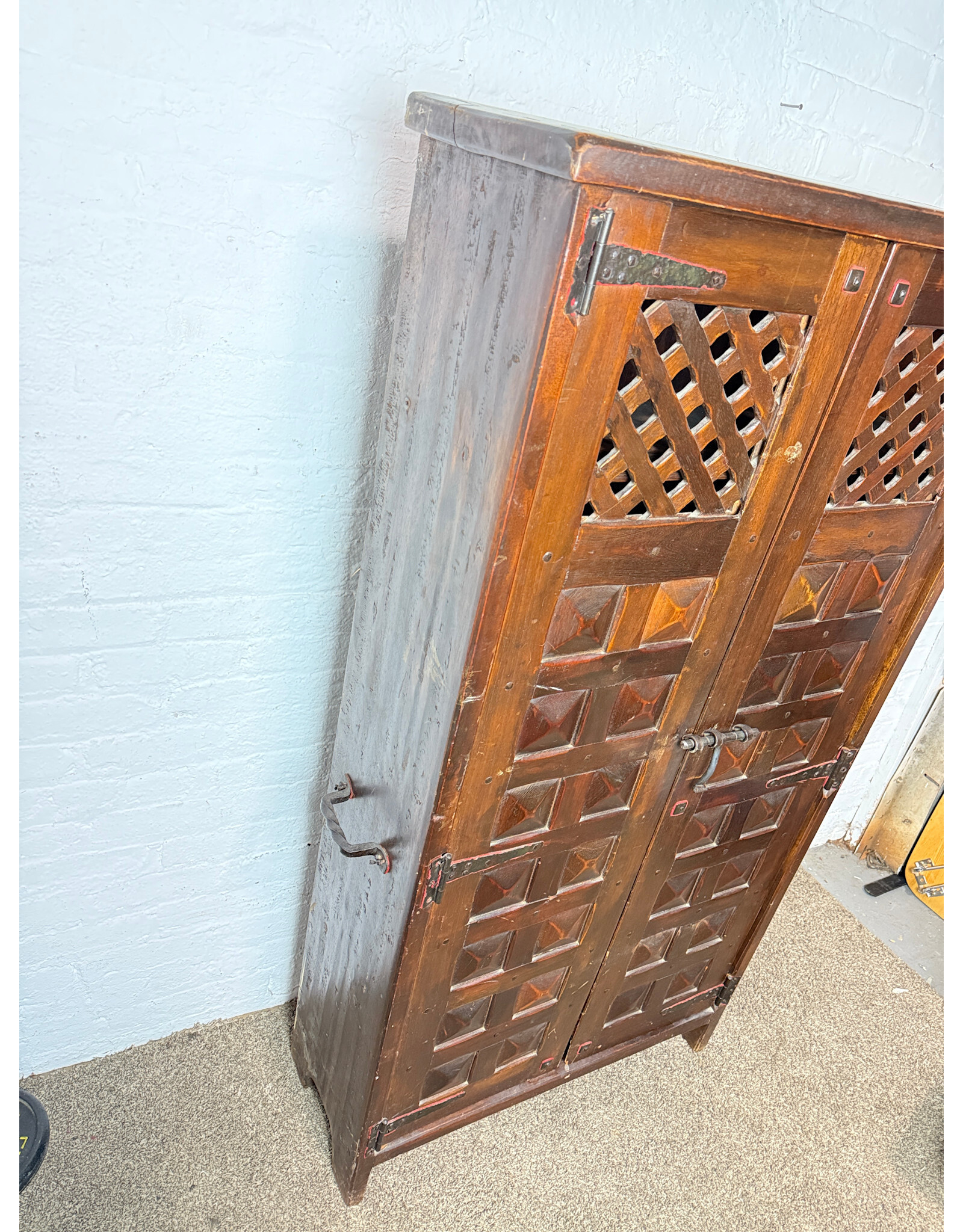 Spanish Style Solid Wood Armoire Cabinet