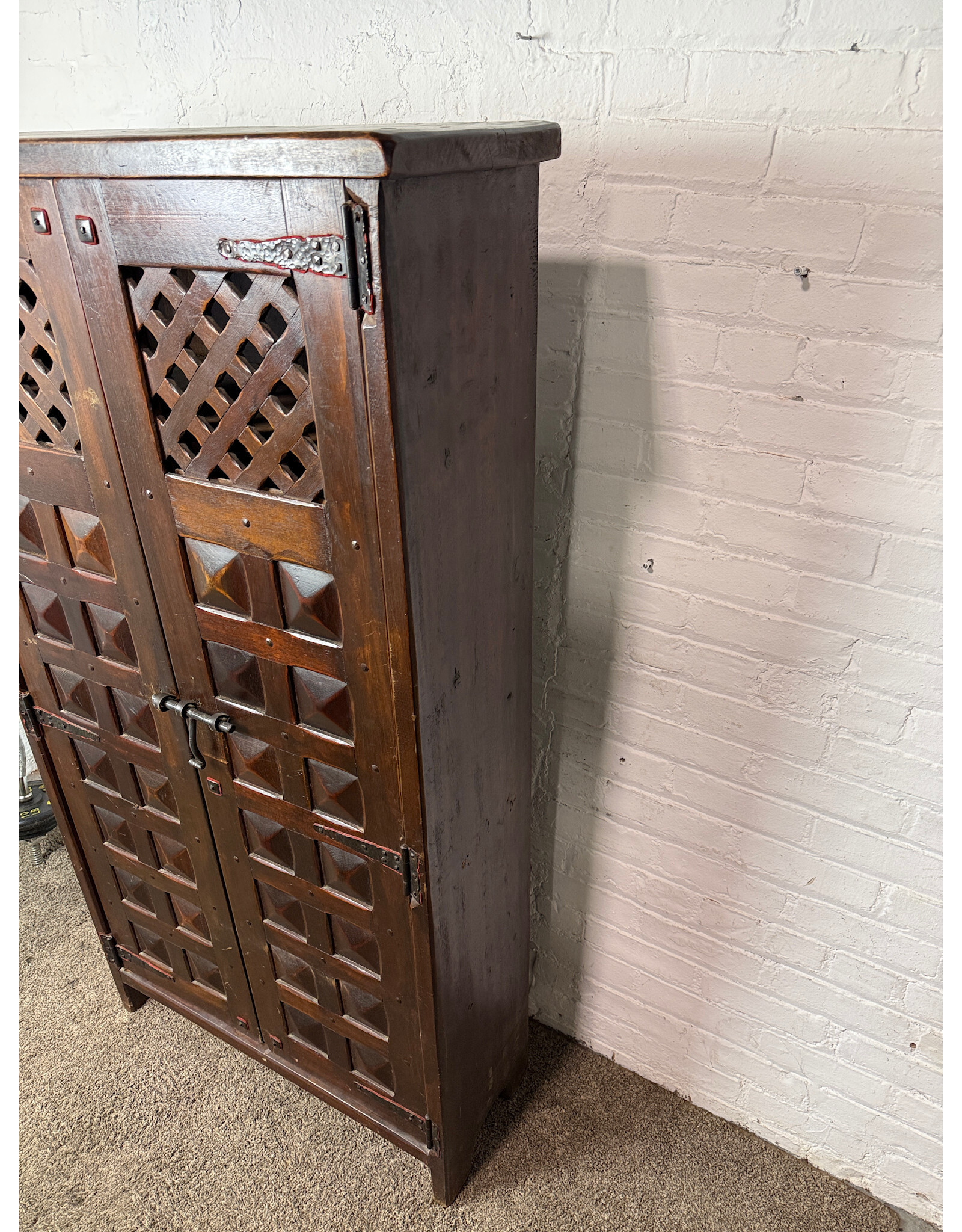 Spanish Style Solid Wood Armoire Cabinet