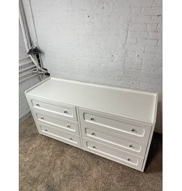 Modern White Wood 6-Drawer Dresser