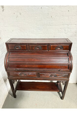 Antique Hardwood Cylinder Desk