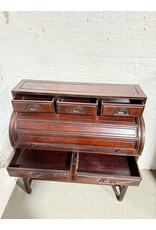 Antique Hardwood Cylinder Desk