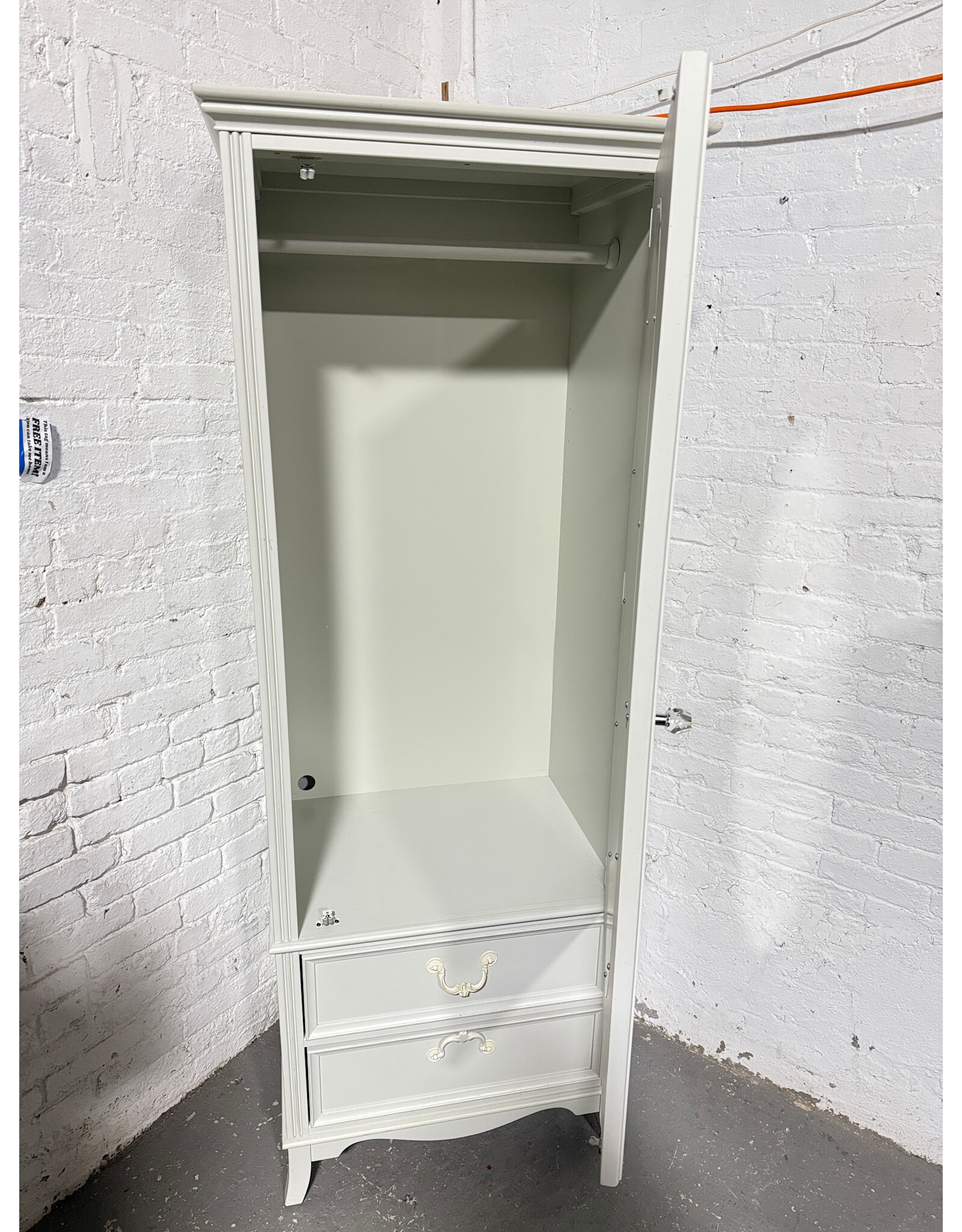 Modern White Wood Abigail Wardrobe