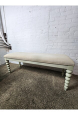 Beige Upholstered Bench